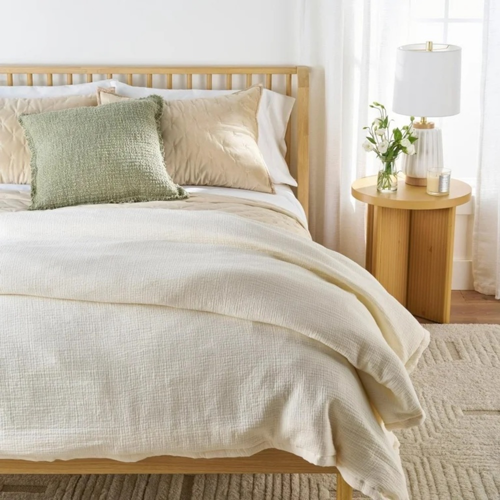 Better Homes & Gardens 3-Piece Cream Gauze Comforter Set, Adult King NWT